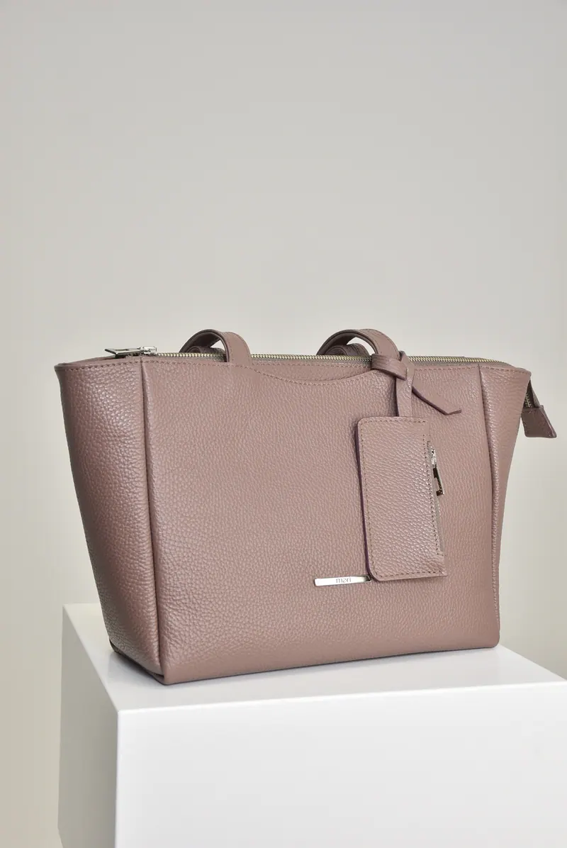 Kožna torba Aria — nijansa taupe